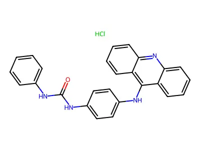 Urea, 1-(p-(9-acridinylamino)phenyl)-3-phenyl-, hydrochloride structure