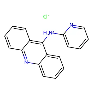 N-(Pyridin-2-yl)acridin-9(10H)-imine--hydrogen chloride (1/1) structure