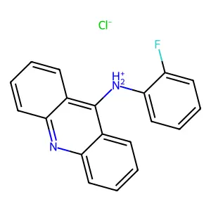 N-(2-Fluorophenyl)acridin-9(10H)-imine--hydrogen chloride (1/1) structure