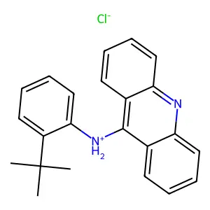 Acridine, 9-(o-tert-butylanilino)-, hydrochloride structure