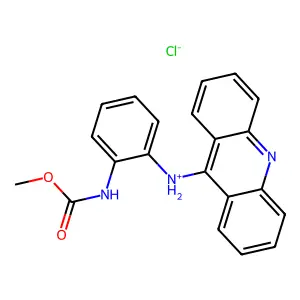 Carbanilic acid, o-(9-acridinylamino)-, methyl ester, hydrochloride structure