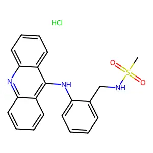 Methanesulfonamide, N-(o-(9-acridinylamino)benzyl)-, hydrochloride structure