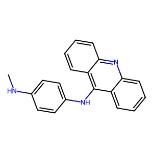 Acridine, 9-(p-(methylamino)anilino)- structure
