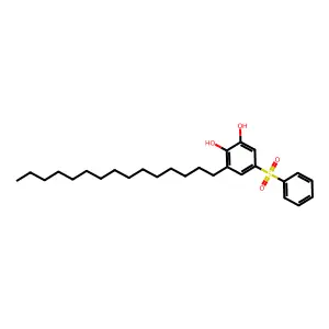 3-Pentadecyl-5-(phenylsulfonyl)catechol structure