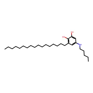 3-Heptadecyl-5-(pentylamino)-1,2-benzenediol structure