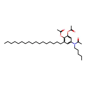 Acetamide, N-(3,4-bis(acetyloxy)-5-heptadecylphenyl)-N-pentyl- structure