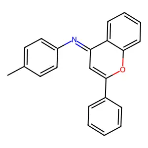 N-(4-methylphenyl)-2-phenylchromen-4-imine structure