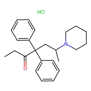 3-Heptanone, 4,4-diphenyl-6-(1-piperidinyl)-, hydrochloride (1:1) structure