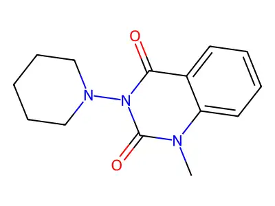 2,4(1H,3H)-Quinazolinedione, 1-methyl-3-(1-piperidinyl)- structure