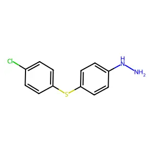 Hydrazine, (4-((4-chlorophenyl)thio)phenyl)- structure