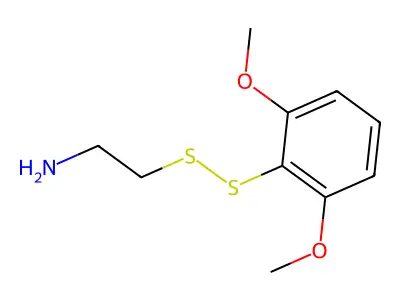 2-((2,6-Dimethoxyphenyl)dithio)ethanamine structure
