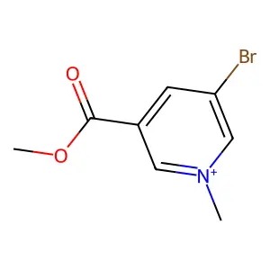 3-Bromo-5-(methoxycarbonyl)-1-methylpyridinium structure