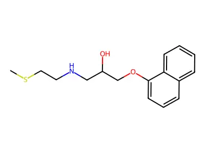 N-(S-methyl)mercaptoethylpropranolol structure