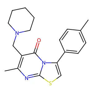 7-methyl-3-(4-methylphenyl)-6-(piperidin-1-ylmethyl)-[1,3]th structure