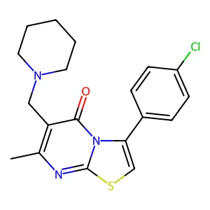 3-(4-chlorophenyl)-7-methyl-6-(piperidin-1-ylmethyl)-[1,3]th structure