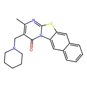 14-Methyl-13-(piperidin-1-ylmethyl)-17-thia-11,15-diazatetracyclo[8.7.0.03,8.011,16]heptadeca-1,3,5,7,9,13,15-heptaen-12-one structure