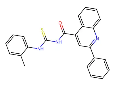 N-[(2-methylphenyl)carbamothioyl]-2-phenylquinoline-4-carboxamide structure