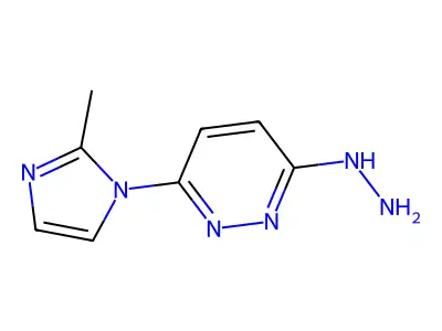 3(2H)-Pyridazinone, 6-(2-methyl-1H-imidazol-1-yl)-, hydrazone structure