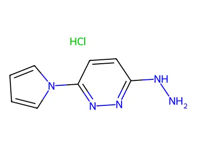 Pyridazine, 3-hydrazino-6-(1-pyrrolyl)-, monohydrochloride structure