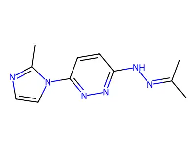 Acetone, 2-(6-(2-methyl-1-imidazolyl)-6-pyridazinyl)hydrazone structure