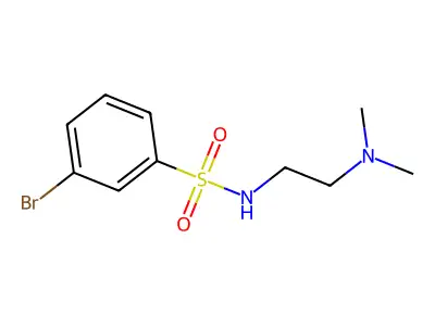 3-bromo-N-(2-(dimethylamino)ethyl)benzenesulfonamide structure