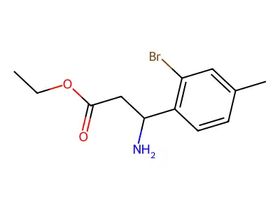 Ethyl 3-amino-3-(2-bromo-4-methylphenyl)propanoate structure