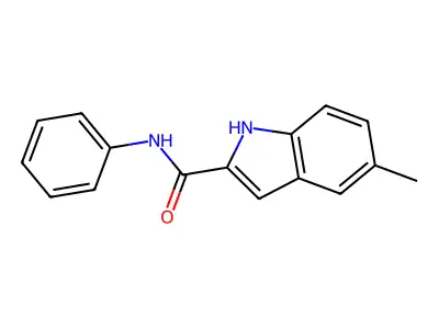 5-methyl-N-phenyl-1H-indole-2-carboxamide structure