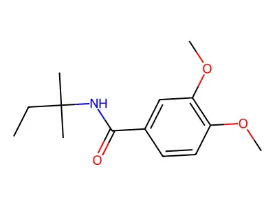 3,4-dimethoxy-N-(2-methylbutan-2-yl)benzamide structure