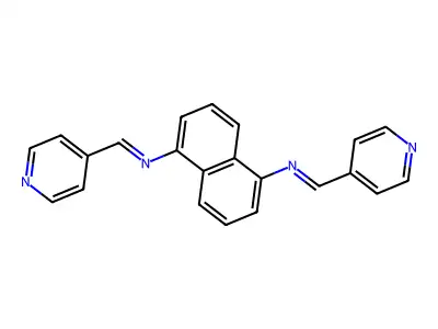 N1,N5-Bis(pyridin-4-ylmethylene)naphthalene-1,5-diamine structure