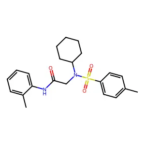 2-[cyclohexyl-(4-methylphenyl)sulfonylamino]-N-(2-methylphenyl)acetamide structure
