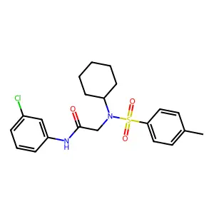 N-(3-chlorophenyl)-2-[cyclohexyl-(4-methylphenyl)sulfonylamino]acetamide structure