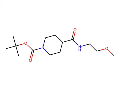 Tert-butyl 4-[(2-methoxyethyl)carbamoyl]piperidine-1-carboxylate structure