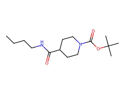 N-Butyl 1-boc-piperidine-4-carboxamide structure