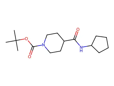 N-Cyclopentyl 1-boc-piperidine-4-carboxamide structure