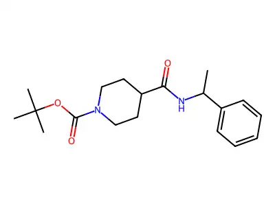 Tert-butyl 4-[(1-phenylethyl)carbamoyl]piperidine-1-carboxylate structure