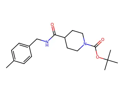 tert-Butyl 4-((4-methylbenzyl)carbamoyl)piperidine-1-carboxylate structure