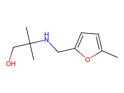2-Methyl-2-{[(5-methylfuran-2-yl)methyl]amino}propan-1-ol structure