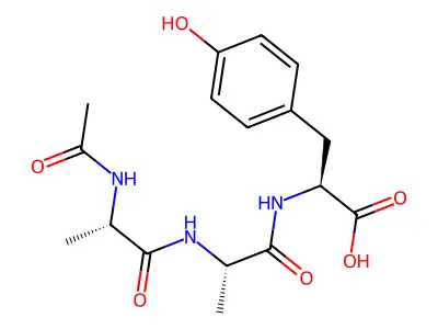 Acetyl-alanyl-alanyl-tyrosine structure