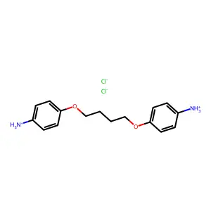 4,4'-(Butane-1,4-diylbis(oxy))dianiline--hydrogen chloride (1/2) structure
