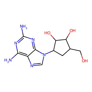 Carbocyclic-2,6-diaminopurinenucleoside structure