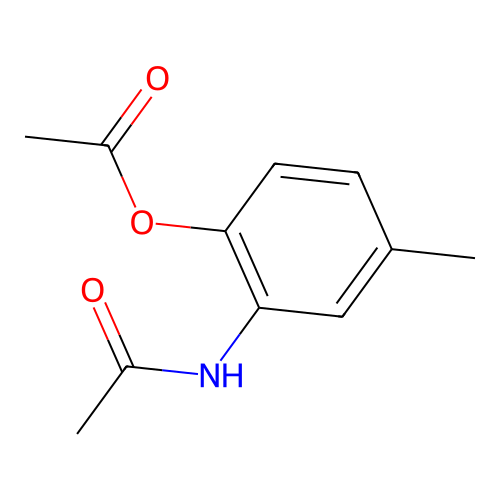 2-(Acetylamino)-4-methylphenyl acetate structure