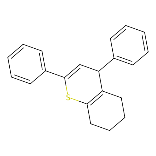 2,4-Diphenyl-5,6,7,8-tetrahydro-4H-1-benzothiopyran structure
