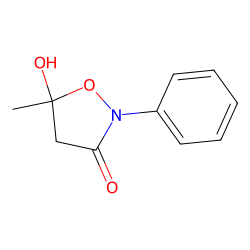 5-Hydroxy-5-methyl-2-phenyl-3-isoxazolidinone structure
