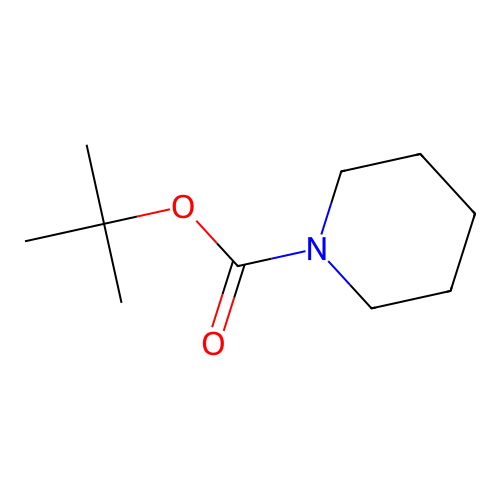 N-(tert-butoxycarbonyl)piperidine structure