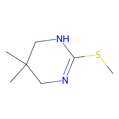 5,5-Dimethyl-2-(methylsulfanyl)-1,4,5,6-tetrahydropyrimidine structure