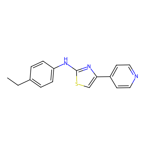 N-(4-ethylphenyl)-4-(pyridin-4-yl)-1,3-thiazol-2-amine structure