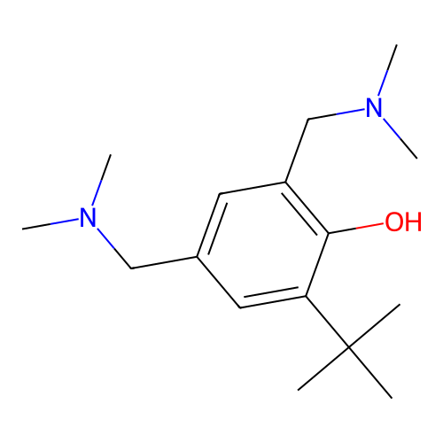 2-t-Butyl-4,6-bis(dimethylaminomethyl)phenol structure