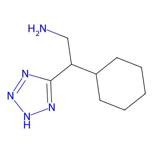2-cyclohexyl-2-(2H-tetrazol-5-yl)ethanamine structure
