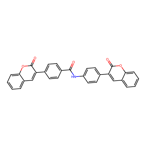 4-(2-oxo-2H-chromen-3-yl)-N-[4-(2-oxo-2H-chromen-3-yl)phenyl]benzamide structure