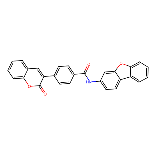 N-(dibenzo[b,d]furan-3-yl)-4-(2-oxo-2H-chromen-3-yl)benzamide structure